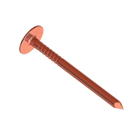 1-1/4" (3d) Copper Smooth Shank Roofing/Slating Nails - 1 Lb.