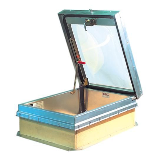 36" x 30" Type "GS" Aluminum Roof Hatch with Dome Skylight