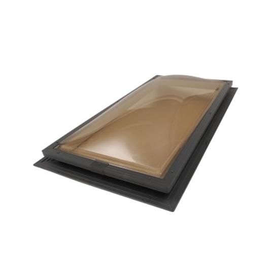 2' x 2' Self Flashing Aluminum Skylight with Bronze Frame & Clear Dome