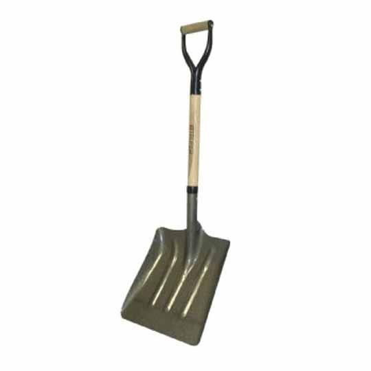 Steel Square Coal Shovel with Wood D-Handle