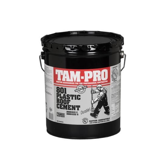 TAM-PRO 801 Plastic Roof Cement - Summer Grade - 3 Gallon Pail