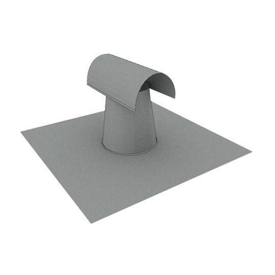 4" x 11" Galvanized Roof Jack TTop Flat Type with FHA Base