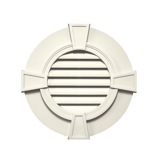 Designer Series Round Gable Vent with Keystones