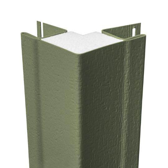 1-1/4" x 10' CedarBoards™ Insulated Outside Cornerpost with Foam Insert - Woodgrain Finish