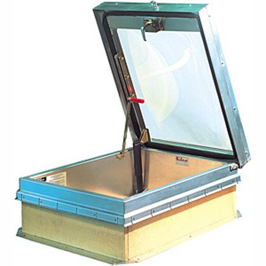 36" x 30" Type "GS" Daylighting Roof Hatch featuring Skylight & 16" Modified Curb Liner