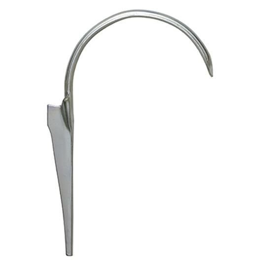 4" Round Galvanized Steel Sickle Hook for Wood