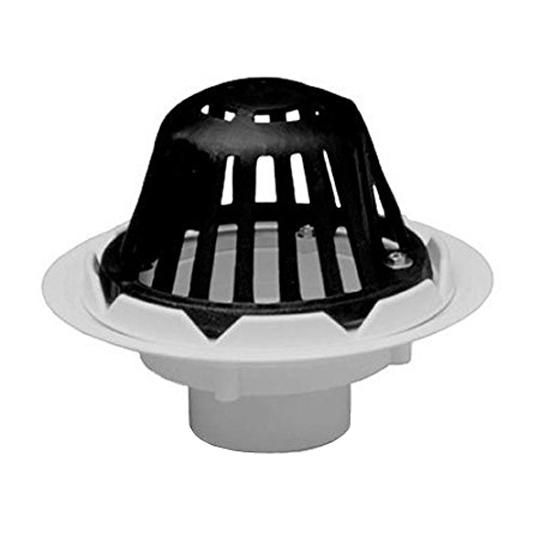 4" PVC Roof Drain with Cast Iron Dome