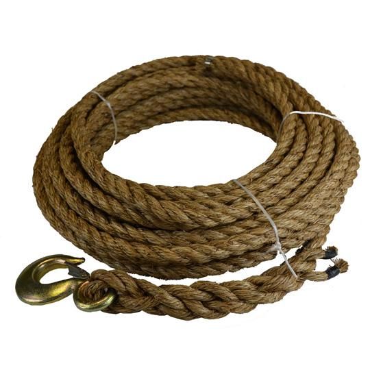 100' x 3/4" Manila Rope with Hook