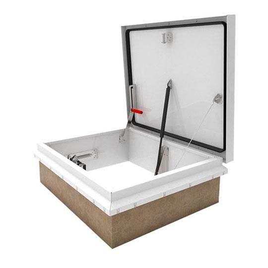36" x 30" Galvanneal Personnel&trade; SafeMAX&trade; Single Wall Curb Smoke Vent Roof Hatch