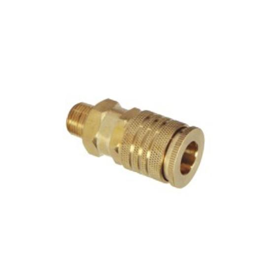 1/4" Universal Brass Coupler with 1/4" Male NPT Thread