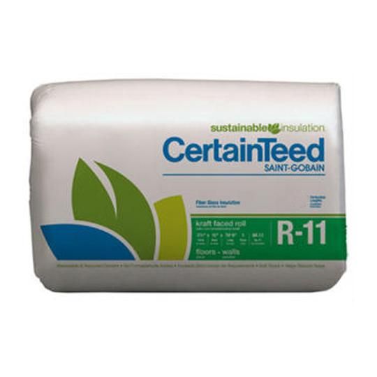 3-1/2" x 15" x 40' Sustainable R-11 Kraft Faced Roll - 50 Sq. Ft.