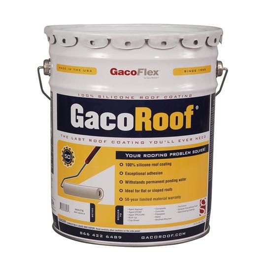 GacoRoof&reg; Low VOC Compliant Silicone Roof Coating - 5 Gallon Pail