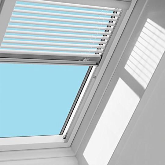 Manual "Fresh Air" Deck-Mounted Skylight with Aluminum Cladding, Laminated Low-E3 Glass & White Venetian Blind