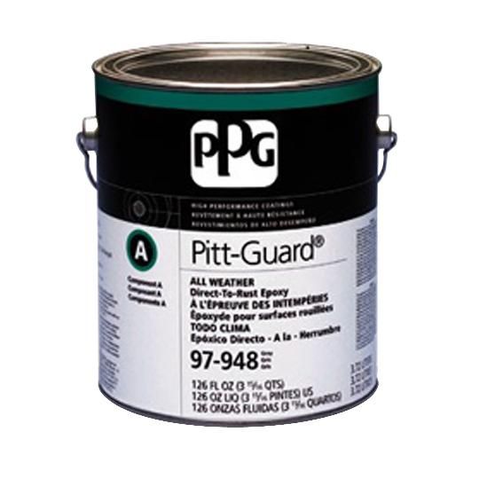 (97-948) Pitt-Guard&reg; All Weather Direct-to-Rust Epoxy Coating with Grey Component A - 1 Gallon Can