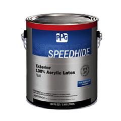 (6-653XI) Speedhide&reg; Exterior 100% Acrylic Latex Flat with Ultra Deep Base - 5 Gallon Pail