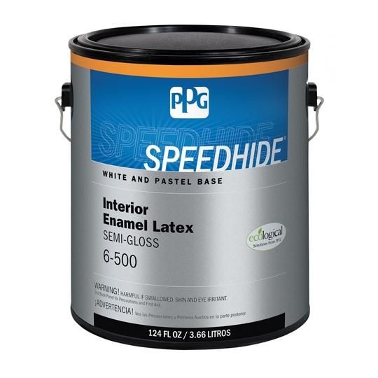 (6-500) Speedhide&reg; Interior Enamel Latex Semi-Gloss with White & Pastel Base - 5 Gallon Pail