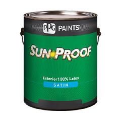 (76-150) Sun-Proof&reg; Exterior House and Trim Satin Latex 100% Acrylic with Midtone Base - 5 Gallon Pail