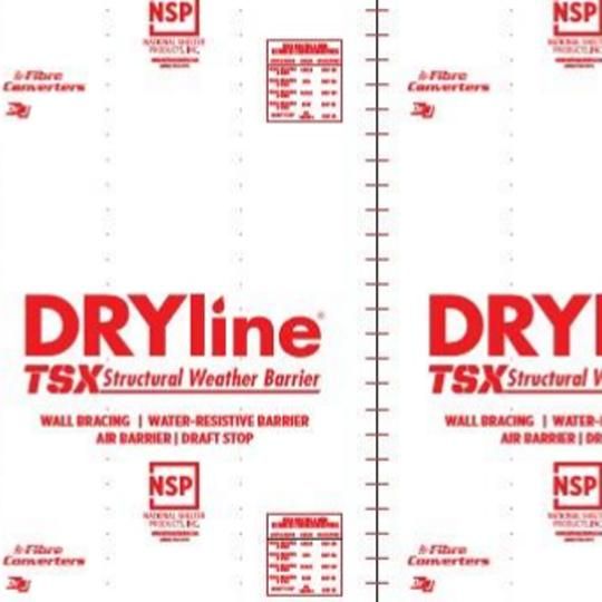 1/8" x 4' x 9' DRYline&reg; TSX Red-Grade Structural Sheathing