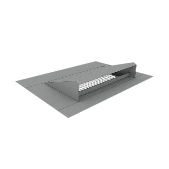 4" Low Profile Eyebrow Roof Vent with Shingle Base 4M