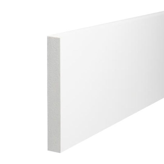 5/4" x 4" x 18' BuildReady™ PVC Trim Board with Sealed Edges & Film