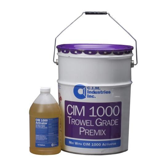 CIM 1000 TG (Trowel Grade) Premix with Activator - 4.5 Gallon Kit