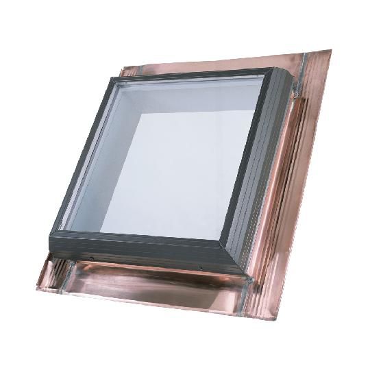 Thermo-Lit Fixed Pan-Flashed Skylight with Copper Cladding & Tempered Low-E2 Glass