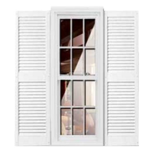 Straight Top Louver Style Shutters