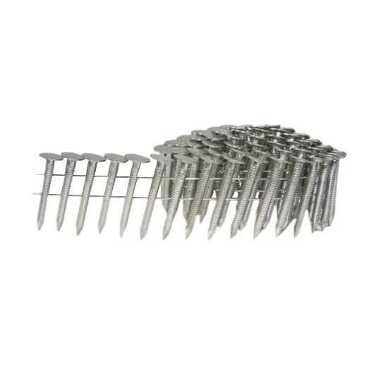 1-1/4" Stainless Steel Ring Shank Coil Roofing Nails - Carton of 7,200