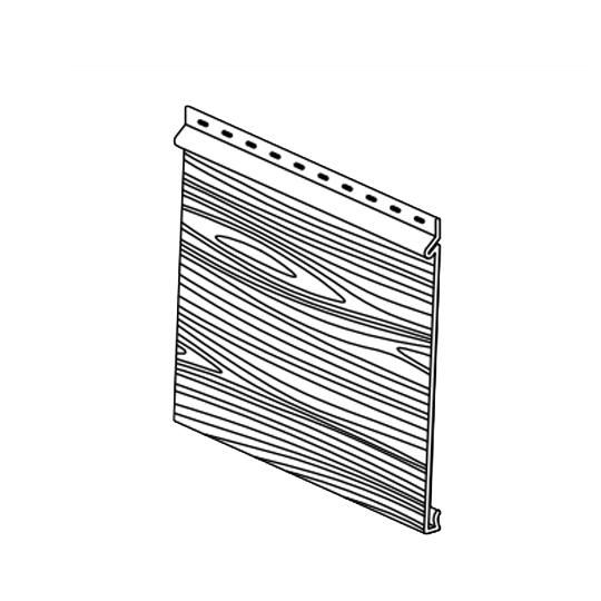 8" x 12'6" Classic Steel Horizontal Woodgrain Siding Panel