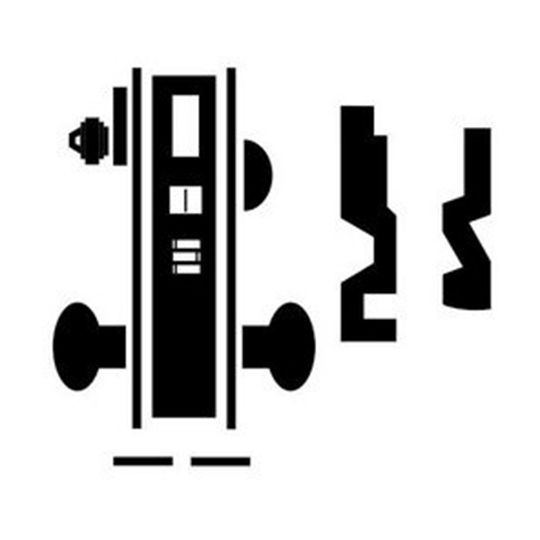 L9453P-06A Mortise Office Lock Lever with Deadbolt & C123 Keyway