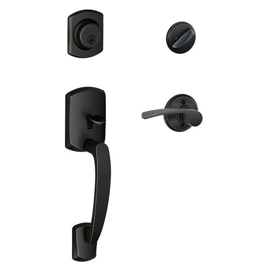 F60 Merano Greenwich Single Cylinder Handleset with Right Hand Keyed Lock