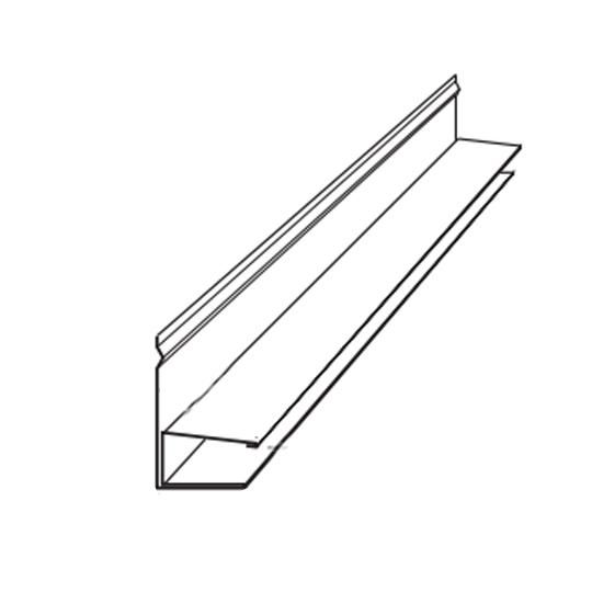 1/2" Aluminum F-Channel with 1" Face