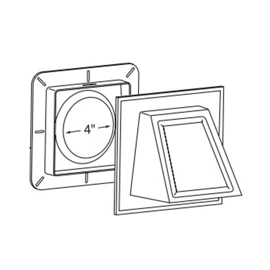 6" Hooded Exhaust Vent System