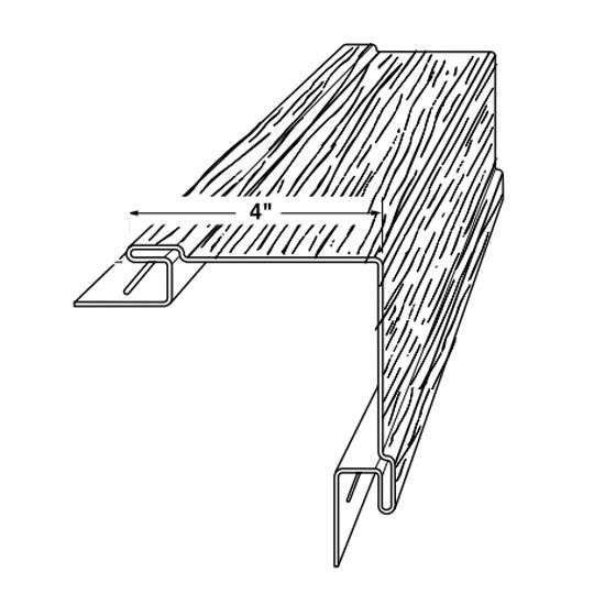 4" x 3/4" x 10' Universal Outside Corner Post - Woodgrain Finish