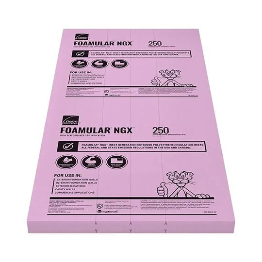 2" x 42" x 8' FOAMULAR&reg; NGX&trade; 250 Square Edge (SE) Extruded Polystyrene (XPS) Rigid Foam Insulation