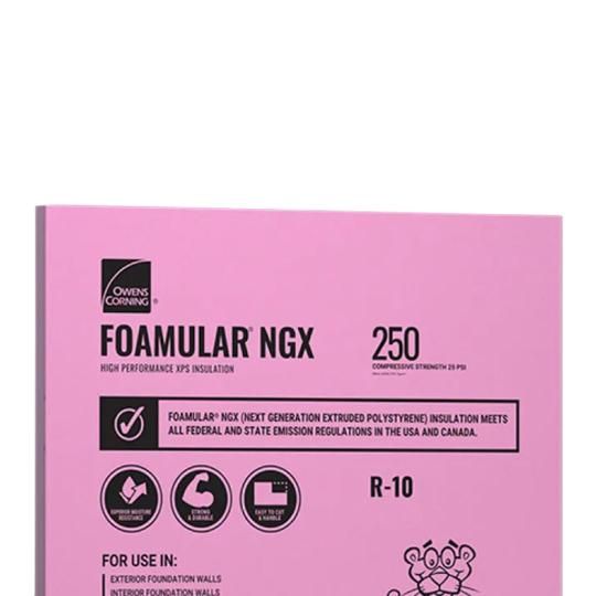 3" x 4' x 8' FOAMULAR&reg; NGX&trade; 250 Scored Square Edge (SSE) Extruded Polystyrene (XPS) Rigid Foam Insulation