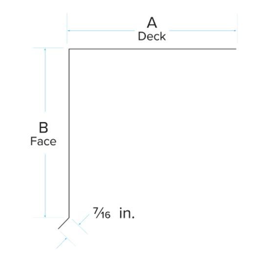 3" x 6" Standard Gauge Galvanized Roof Edge