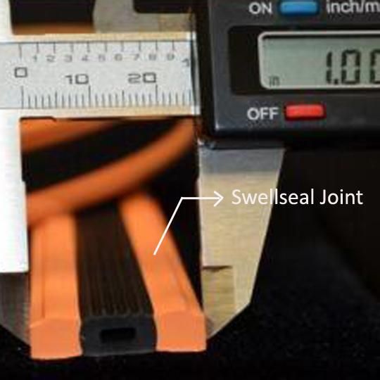 1" x 5/16" x 32.8' De Neef&reg; Swellseal&reg; Joint Hydrophillic Rubber Strip - Carton of 3