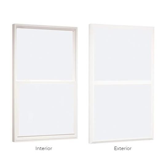 Size 2030 (23-1/2" W x 35-1/2" H) V2000 Series Model 3500 Vinyl Single-Hung Window Low-E Glass