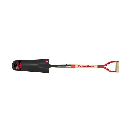 16" Drain Spade with Wood Handle and D-Grip