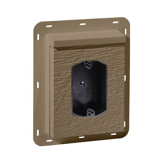 6" x 8" Diamond Kote® Cedar RigidMount™ UL Electrical Mount Block