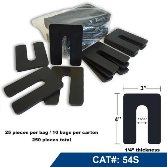 Horseshoe Shims #54S - 1/4" x 3" x 4" - 250/Case