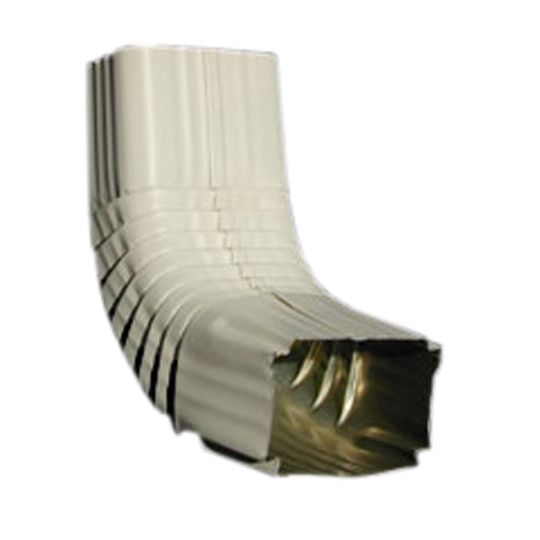 Berger Building Products .019" x 3" x 4" Square Corrugated B-Style Painted Aluminum 75&deg; Elbow Royal Brown