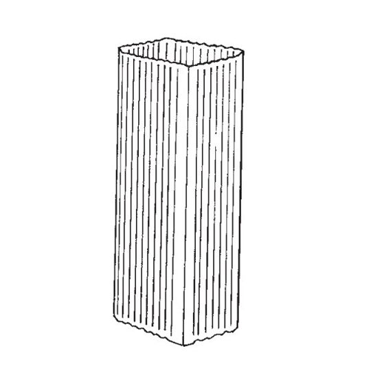 Berger Building Products .019" x 2" x 3" x 10' Square Corrugated Painted Aluminum Downspout Pebblestone Clay