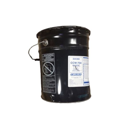 Carlisle Coatings & Waterproofing 704 Rubberized Bitumen Mastic - 5 Gallon Pail Black