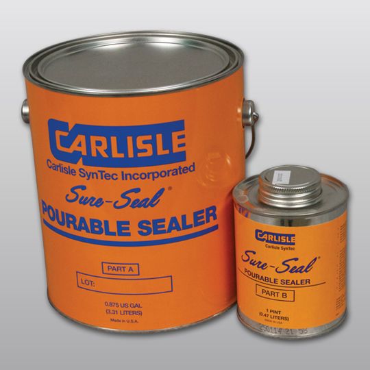 Carlisle SynTec Sure-Seal&reg; EPDM Two Part Pourable Sealer Part-A & B 1 Gallon Kit Black