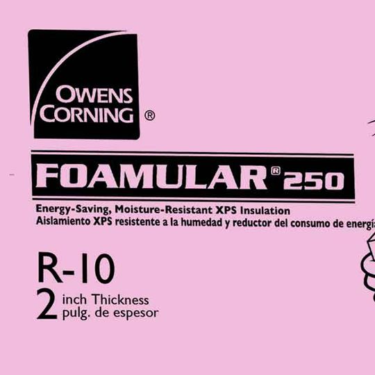 Carlisle Syntec 2" 4' x 8' Owens Corning FOAMULAR&reg; 250 XPS Rigid Foam Insulation