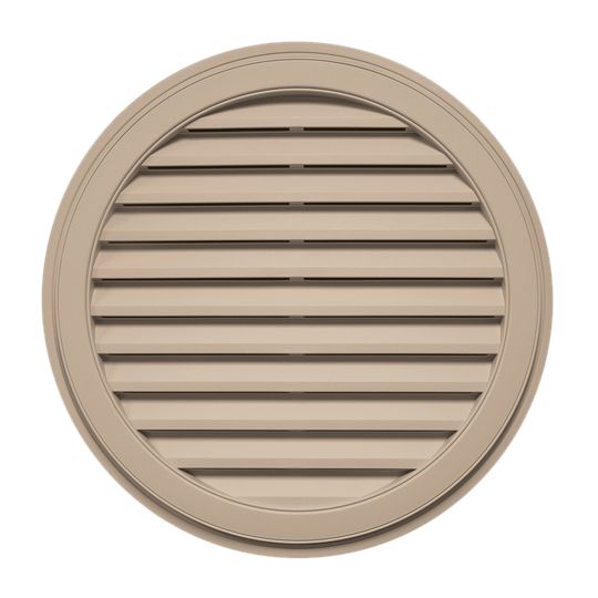 Mid-America Siding Components 22" Round Gable Vent Almond (048)