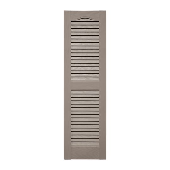 Mid-America Siding Components 14-1/2" x 48" Standard Cathedral Top Open Louver Shutter Bordeaux