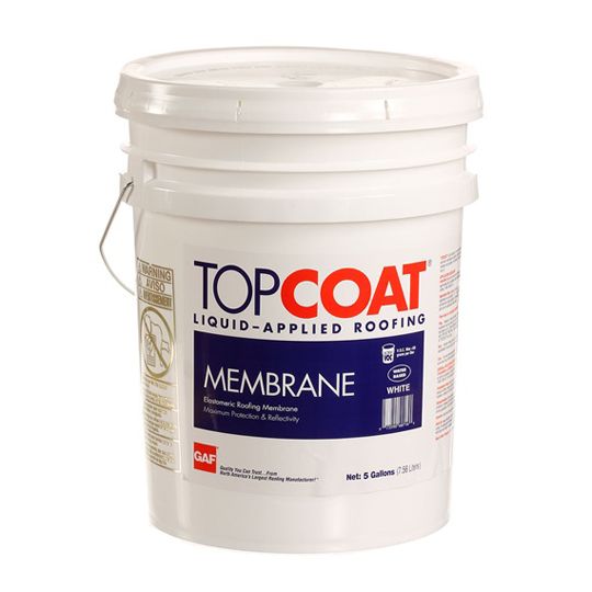 GAF TOPCOAT&reg; Liquid-Applied Roofing Membrane 55 Gallon Drum White